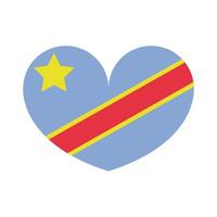 Congo flag on white background vector