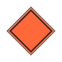 Orange road warning sign on a white background vector