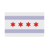 Chicago Illinois flag on white background vector