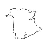 New Brunswick outline map on a white background vector