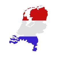 contorno Holanda mapa en un blanco antecedentes vector