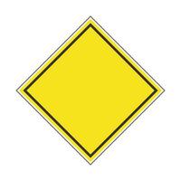 amarillo la carretera advertencia firmar en blanco antecedentes vector