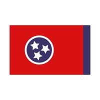 Tennessee flag on white background vector