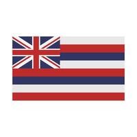 Hawai estado bandera en blanco antecedentes vector