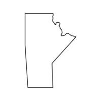 Manitoba map on a white background vector