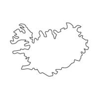 Iceland map on white background vector