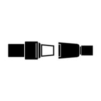 Car seat belt on white background vector