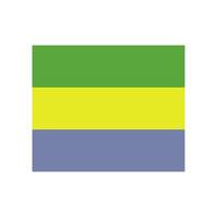 Gabon flag illustrated on a white background vector