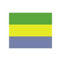 Gabon flag illustrated on a white background vector