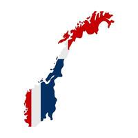 mapa de noruega sobre fondo blanco vector