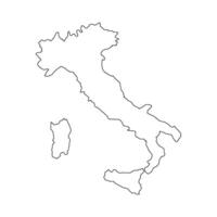 mapa de italia sobre fondo blanco vector