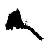 Eritrea map illustrated on white background vector