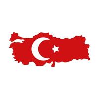 Turkey map on white background vector