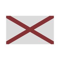 Alabama bandera en blanco antecedentes vector