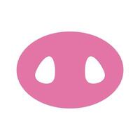 Pig snout on white background vector