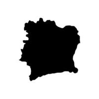 Ivory Coast map illustrated on white background vector