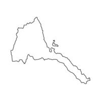 Eritrea map illustrated on white background vector