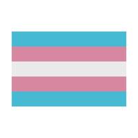 Trans flag on white background vector