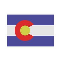 Colorado state flag on white background vector