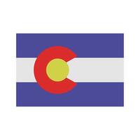 Colorado state flag on white background vector