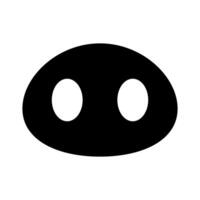 Pig snout on white background vector