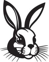 Rabbit silhouette illustration vector