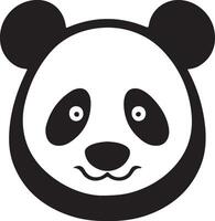 Panda head illustration vector