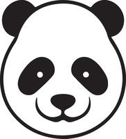 Panda head illustration vector