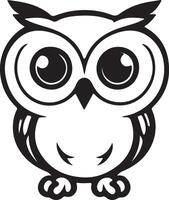 Owl for logo or icon vector