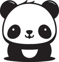 Panda head illustration vector