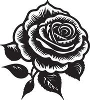 Rose art icon illustration vector