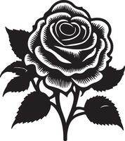 Rose art icon illustration vector