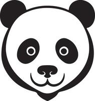 Panda head illustration vector