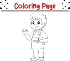 linda chico colorante libro página para niños y adultos vector