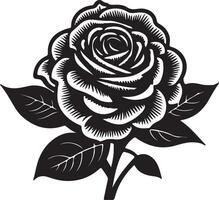 Rose art icon illustration vector