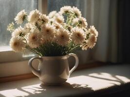 morning sunlight flowers photo