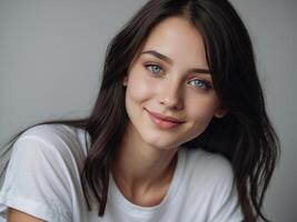 girl with perfect smile photo