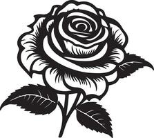 Rose art icon illustration vector