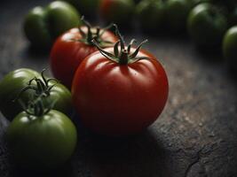 red fresh tomato photo