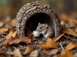 pequeño linda ratón foto