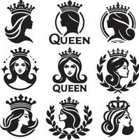 Queen art icon illustration vector