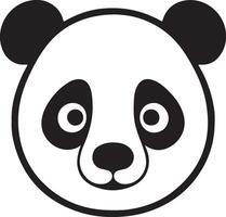 Panda head illustration vector