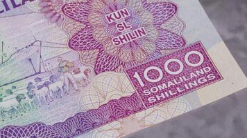 1000 somali Schilling National Währung Geld legal zärtlich Rechnung Bank 2 video
