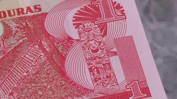 1 honduranisch lempira National Währung Geld legal zärtlich Rechnung Bank 3 video