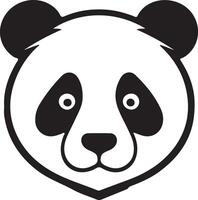 Panda head illustration vector