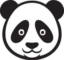 Panda head illustration vector