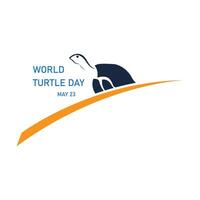 World Turtle Day Template Design. World oceans day concept, turtle underwater with many beautiful coral, help to protect animal and environment vector
