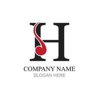 Initial H Letter Logo Design Template vector