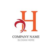 Initial H Letter Logo Design Template vector