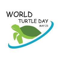 World Turtle Day Template Design. World oceans day concept, turtle underwater with many beautiful coral, help to protect animal and environment vector